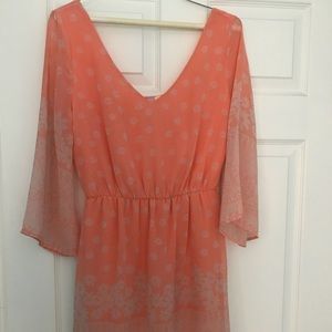 Peach Flower Dress from Francesca’s Small Alya